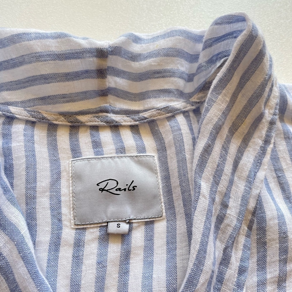 RAILS linen June top blue white stripe size small - Picture 5 of 15
